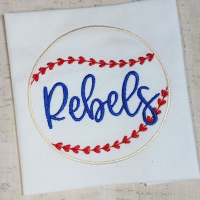 rebels baseball embroidery design